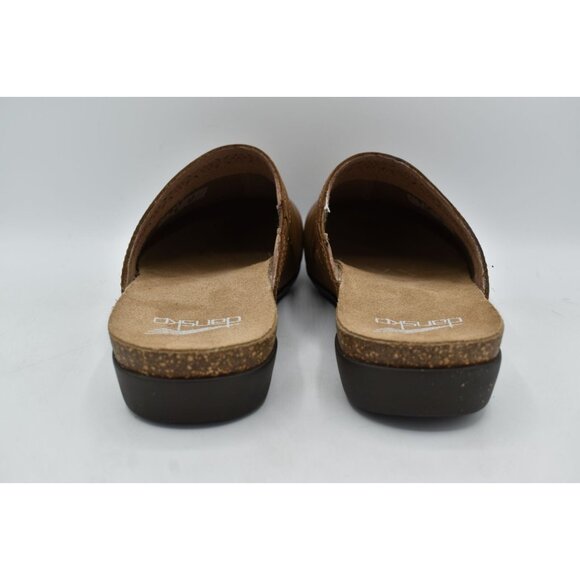 Dansko Womens Size EU 39 US 8.5-9 Robbie Burnished Nubuck Tan Slip On Clogs - Picture 4 of 12